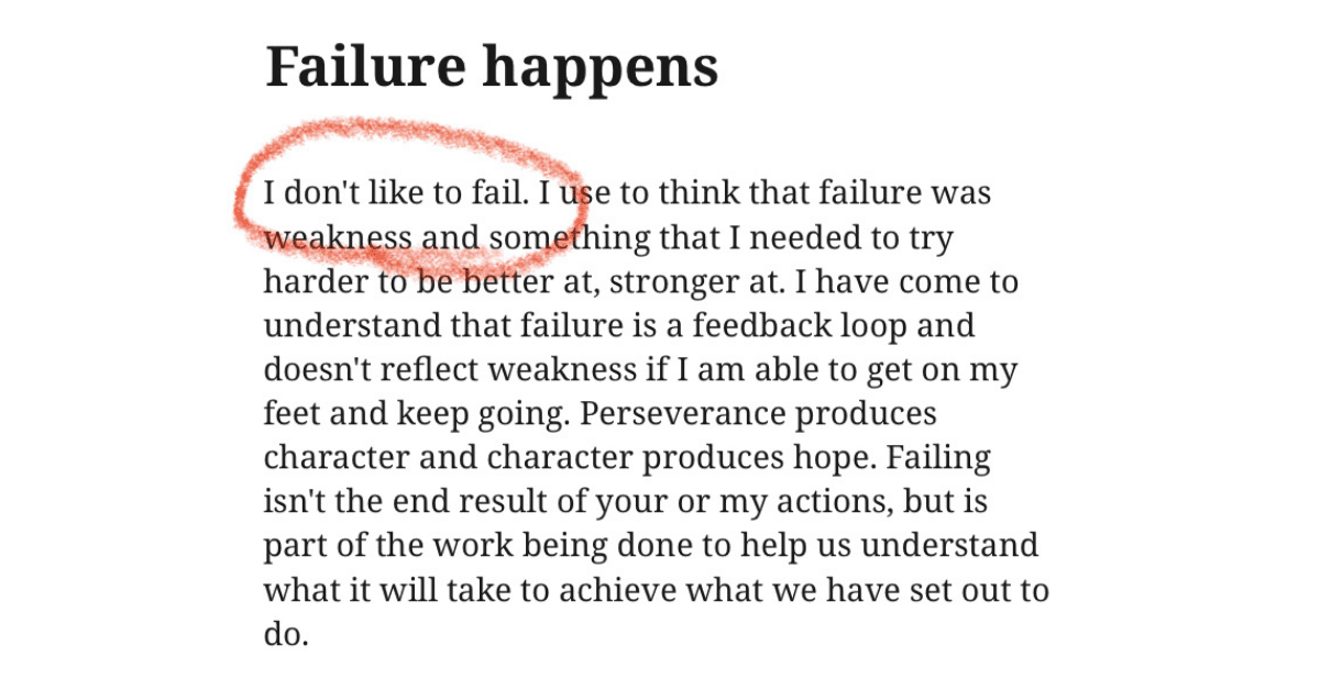 Failure happens
