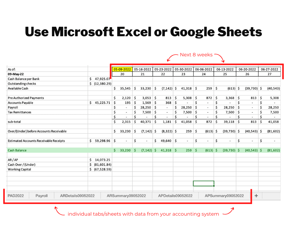 perfect pro forma cash flow example